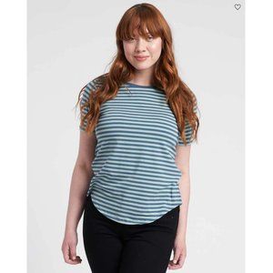 Universal Standard Tee Rex Mist/Teal Stripe NWT M 18 20 2X